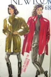6180 NEW LOOK WRAP COLLAR JACKET,BELT  PATTERN 8-18